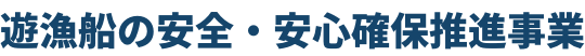 遊漁船の安全・安心確保推進事業